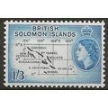 Solomon Islands 1960 SG91b 1/3d Black & Blue Un...