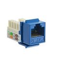 Slimline Cat5e Keystone Jack, Blue, RJ45 Female...