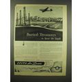 1944 Delta Air Lines Ad - Buried Treasures Serve South