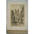 1930 print Chester Cathedral by Frank Greenwood