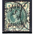 GB 1896 - 01 QV 1/2d Blue Green Ovpt ARMY OFFIC...