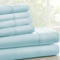 Twin size Aqua 4 Piece Wrinkle Resistant Microf...