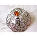 Vintage Mizpah Brooch Celtic Love Knot Citrine ...