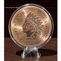 5 Oz Copper CollectibIe 1877 Indian Head Coin I...