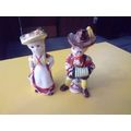 Old Vintage Original Cowboy & Cowgirl Salt & Pe...