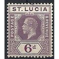 St Lucia 1912 SG84 6d Dull & Bright Purple Wmk ...