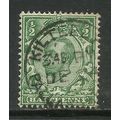 GB 1912 KGV 1/2d Deep Green Wmk 49 SG 338 ( B489 )