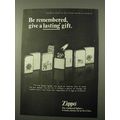 1972 Zippo Lighter Ad - Give a Lasting Gift
