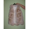 Beige woman waist coat size XL fluffy and warm ...