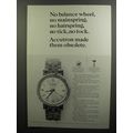 1964 Bulova Accutron Watch Ad - No balance wheel, no mainspring, no hairspring