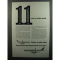 1962 Douglas DC-8F Jet Trader Ad - 11 ways to airline profits