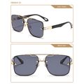 New Men’s Black & Gold Square Tinted Sport Fash...