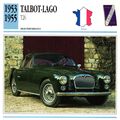 Collectors Club card. Classic Cars. Talbot-Lago...
