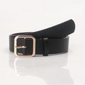 Women's Belt Minimalist Vintage Square Buckle P...