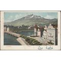 Luzern mit Pilatus, 1902 - Wehrli AK