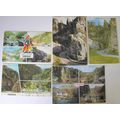 5 old colour postcards Cheddar, Somerset