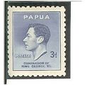 Papua KGVI 1937 Coronation 3d Blue Mounted Mint...