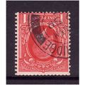 GREAT BRITAIN 1934 1d SCARLET WMK INVERTED SG44...