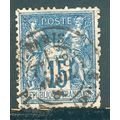 France 1877 - 15c blue - Peace & Commerce - used