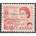 Canada 1967-73 6c Value. Transport. Orange-Red....