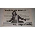 1974 Avis Rent-a-Car Ad - Who's Got the Answers?