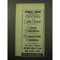 1950 U.S. Steel Hour Ad - Ezio Pinza, Linda Dar...