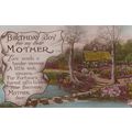 Birthday Greetings Mother WW2 Thatched Cottage ...