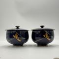 Arita Ware Retro Koransha Lapis Gold Tea Cups W...