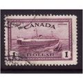 CANADA 1946 TRAIN FERRY $1 PURPLE SG 406 FINE U...