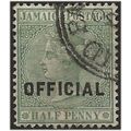 Jamaica 1891 O3 1/2d Green OFFICIAL Fine Used ....