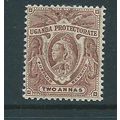 Uganda protectorate victoria sg86 2 annas mh sg...