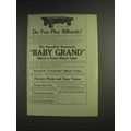 1914 Brunswick Baby Grand Billiard Table Ad - Y...