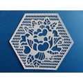 4 x Tonic Die Cuts Peony Hexagon