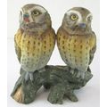 Noritake Germany Two Sitting Owls 6" Bisque Por...