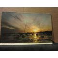 SUNSET ON THE SOUTH COAST, used vintage postcar...