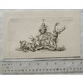 1790 engraving - coat of arms - Heathfield / Ke...
