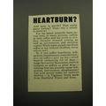 1949 General Foods Instant Postum Ad - Heartburn?