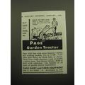 1949 Page Garden Tractor Ad - Do it faster and ...