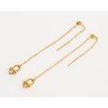 LIU JO MILANO Luxury Gold Tone Padlock Drop Ear...
