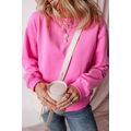 Bonbon Solid Fleece Lined Drop Shoulder Terry S...