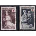 France 1953 SG 1191-2 Used - Red Cross Semi-pos...
