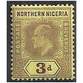 Northern Nigeria 1911 SG32 3d Purple/Yellow Mou...
