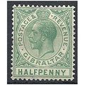 Gibraltar 1921 SG89 1/2d Green Mounted Mint .. .