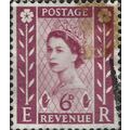 NORTHERN IRELAND, Queen Elizabeth II Wilding, violet 1958, 6d, #3