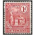 St Vincent 1907 SG95 1d Carmine Mounted Mint . ..