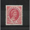 Rhodesia&Nyasaland.SG4 3d Queen Elizabeth II (C...
