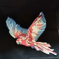 Very Large Parrot Sequin Iron On Badge Motif Pi...
