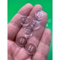 Buttons Clear Round 15mm Resin Sewing 4 Hole Sc...