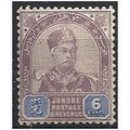 Johor 1891 SG26 6c Dull Purple & Blue Mounted M...
