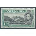 Ascension Island 1938 SG39 1d Black & Green Mou...